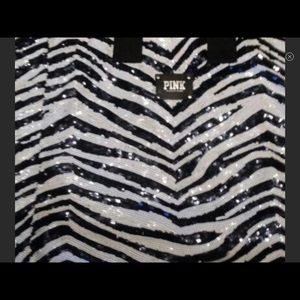 Lovely Victoria’s Secret zebra striped sequin tote